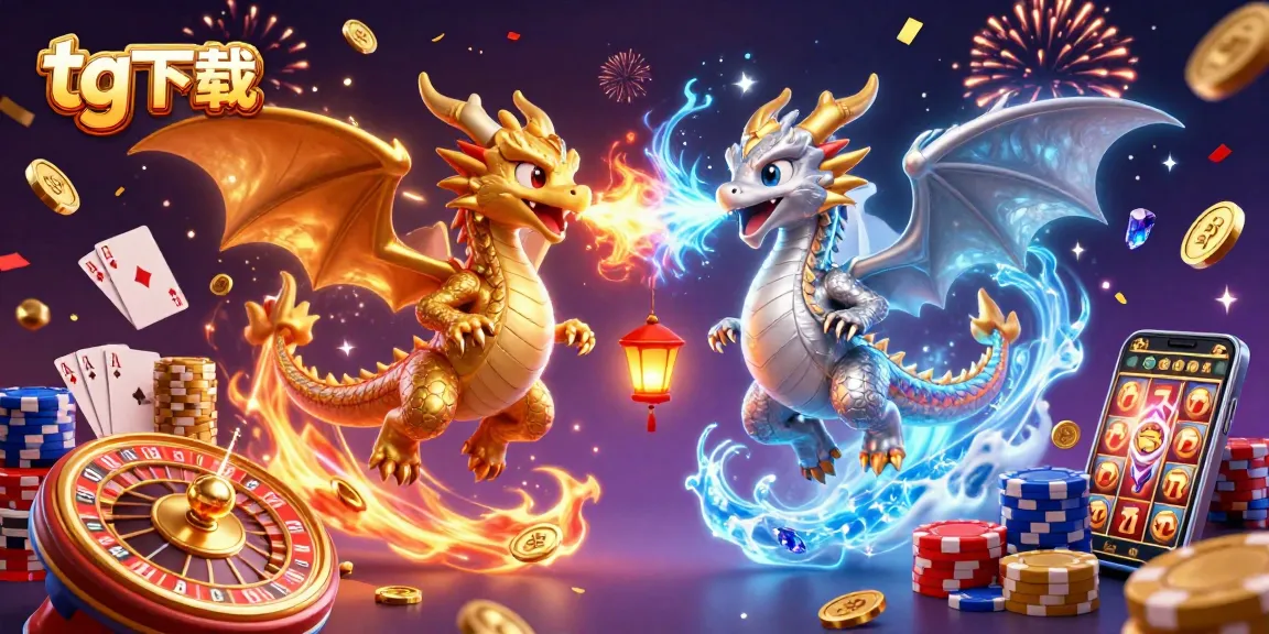 tg下载展示了黄金和银色龙与赌场元素的动态场景,营造出神奇的赌博氛围。