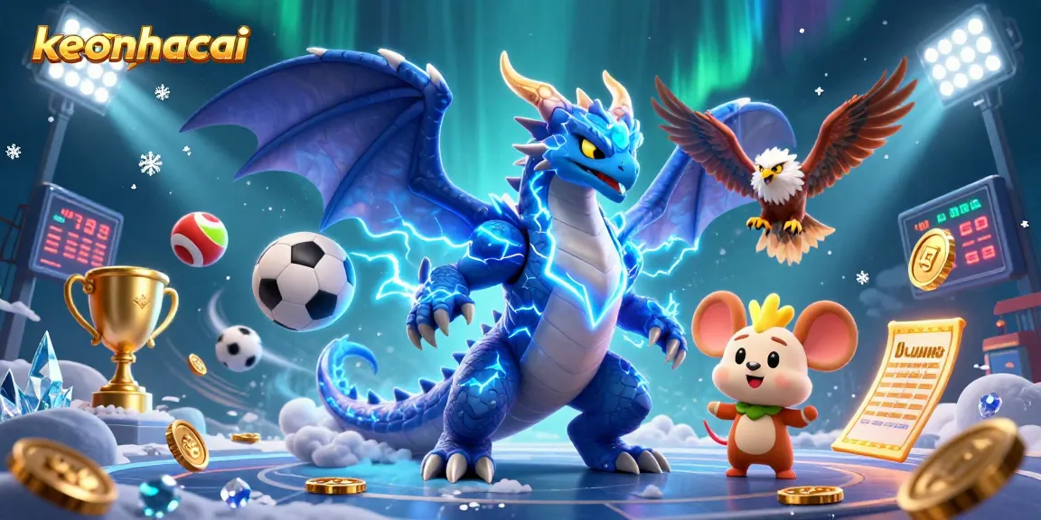 Engage in keonhacai sports betting with vibrant characters and action-packed elements in a dynamic scene.