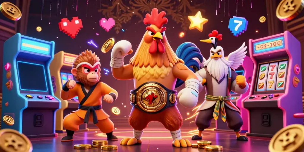 Experience the vibrant action featuring nbet's unique characters in a dynamic casino environment.