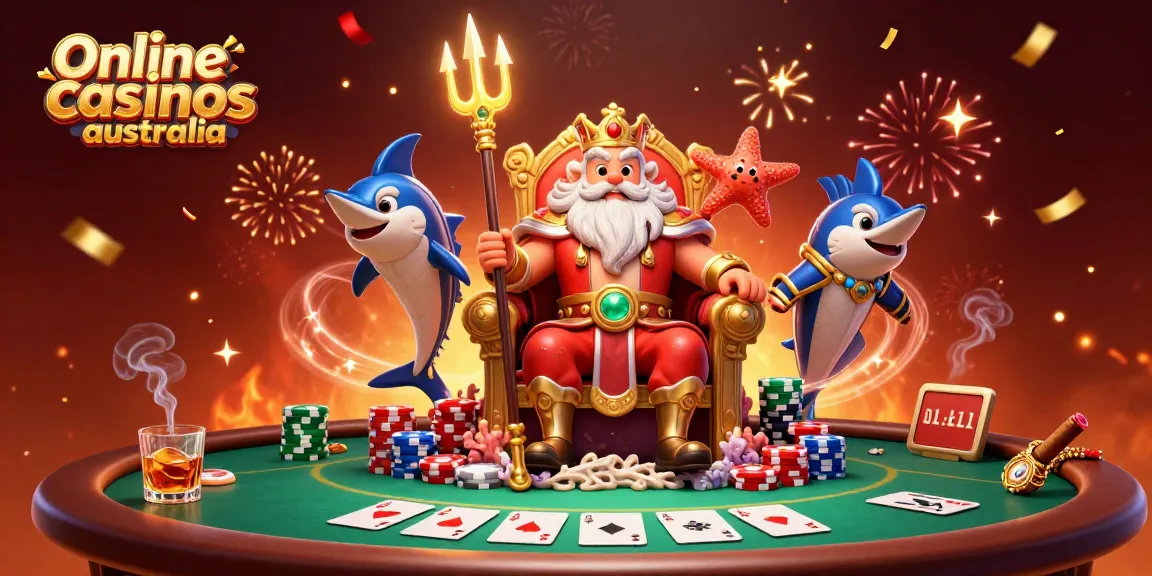 Engage with top online casinos Australia through a vibrant casino scene filled with action and color.