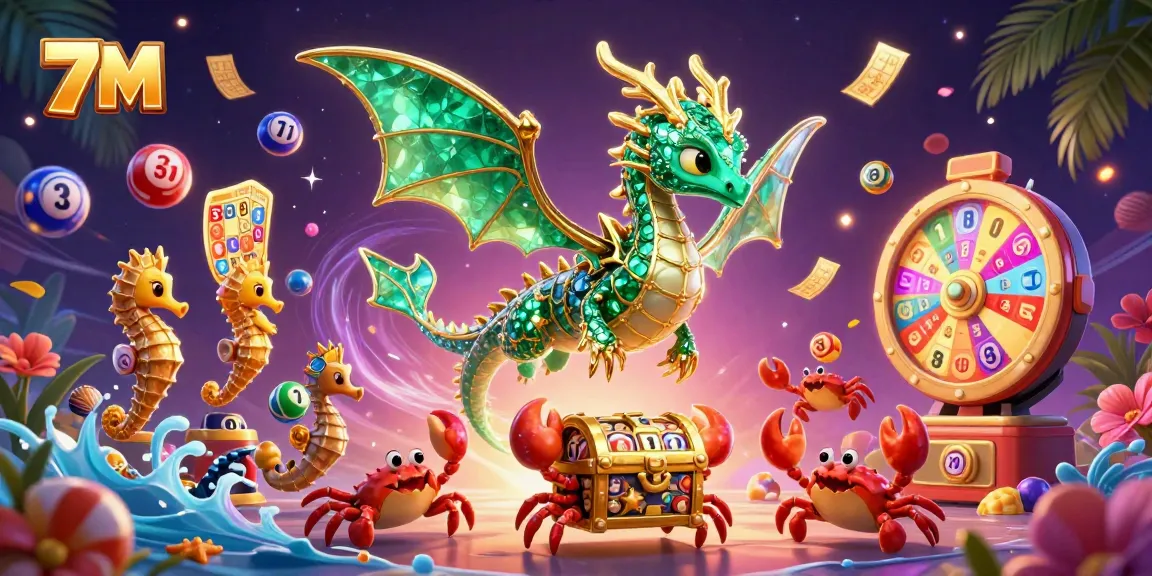 Experience thrilling gaming action with 7M in a vibrant, dynamic casino scene illustration.