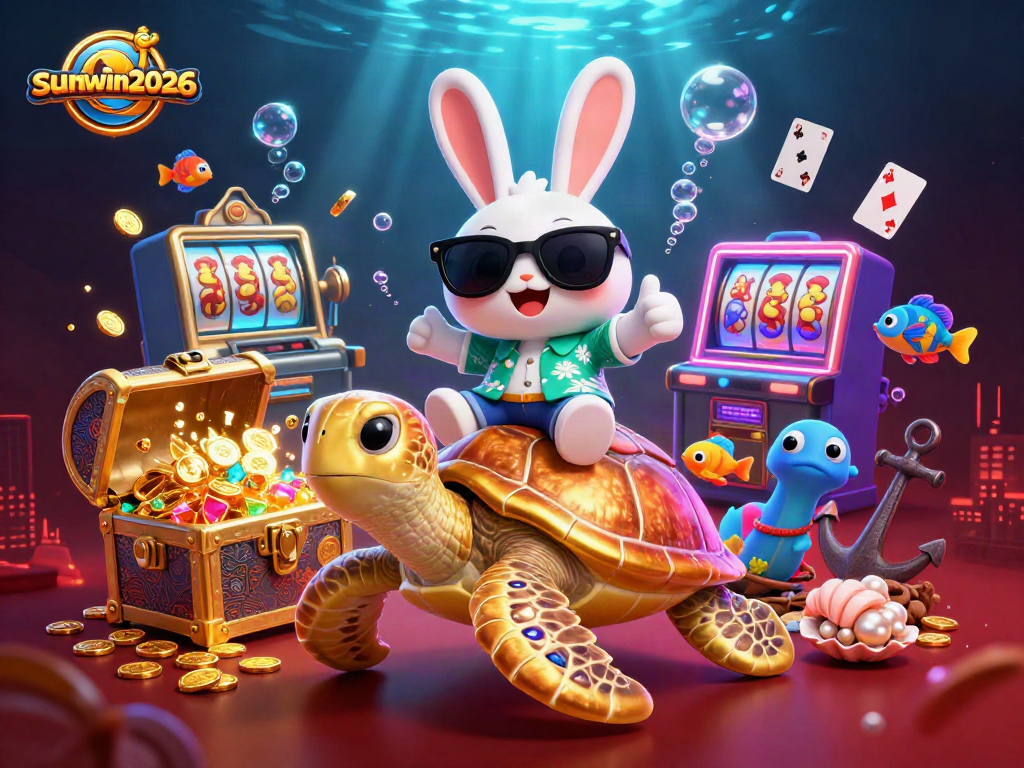 Engage with exciting games at sunwin2026, featuring thrilling slots and a lucky rabbit mascot.