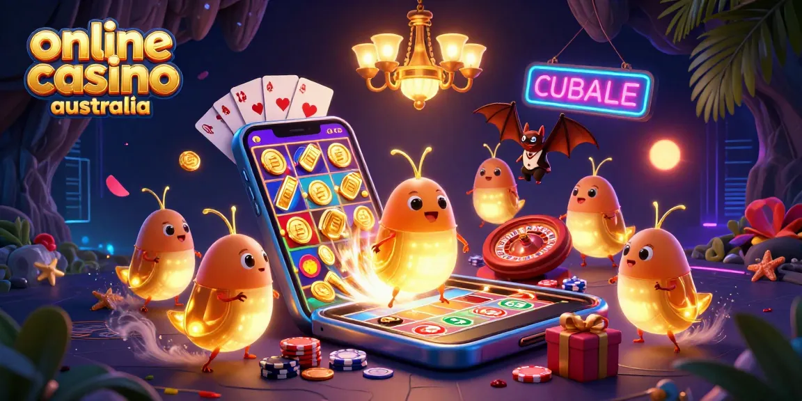 Experience the vibrant atmosphere of an online casino Australia with glowworms illuminating the scene.