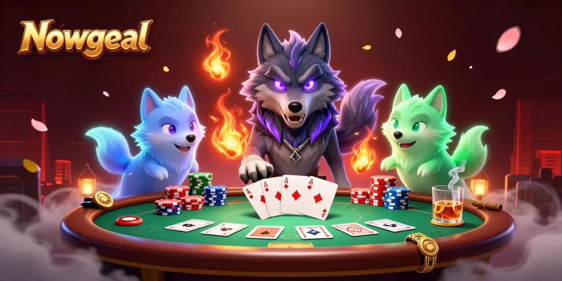 Experience the thrill of poker with Nowgoal, as spectral wolves unveil high-stakes bets and strategy.