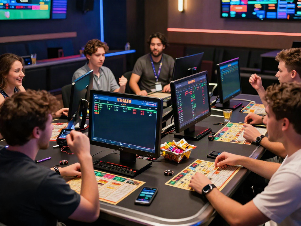 Dynamic UK88 online betting scene with players engaged in sports betting.