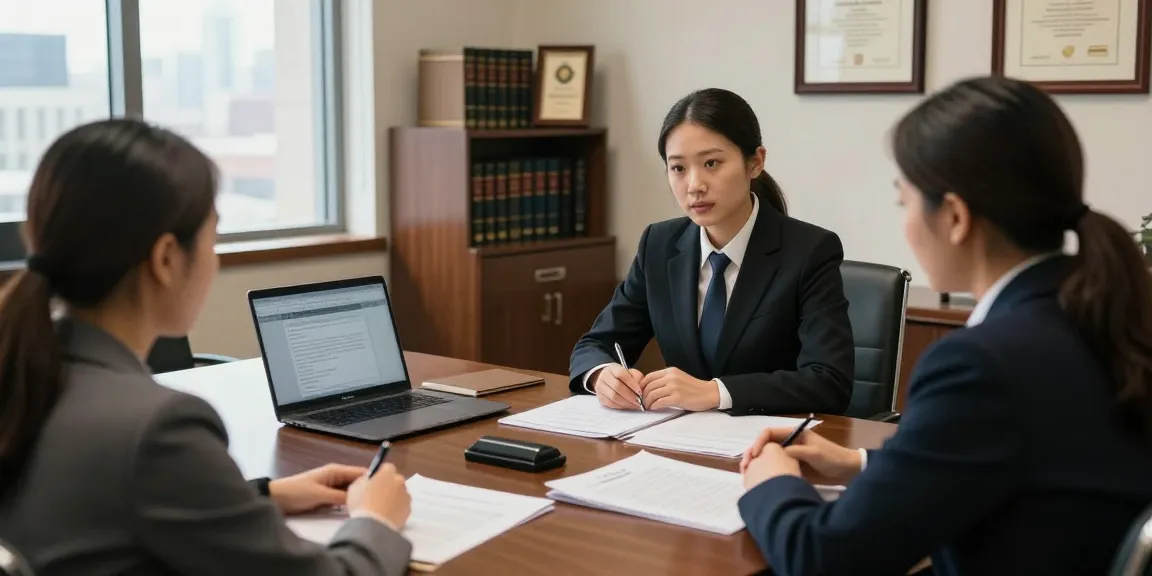 Criminal defense consultation showcasing a conversational tone between attorney and client in a professional law office.