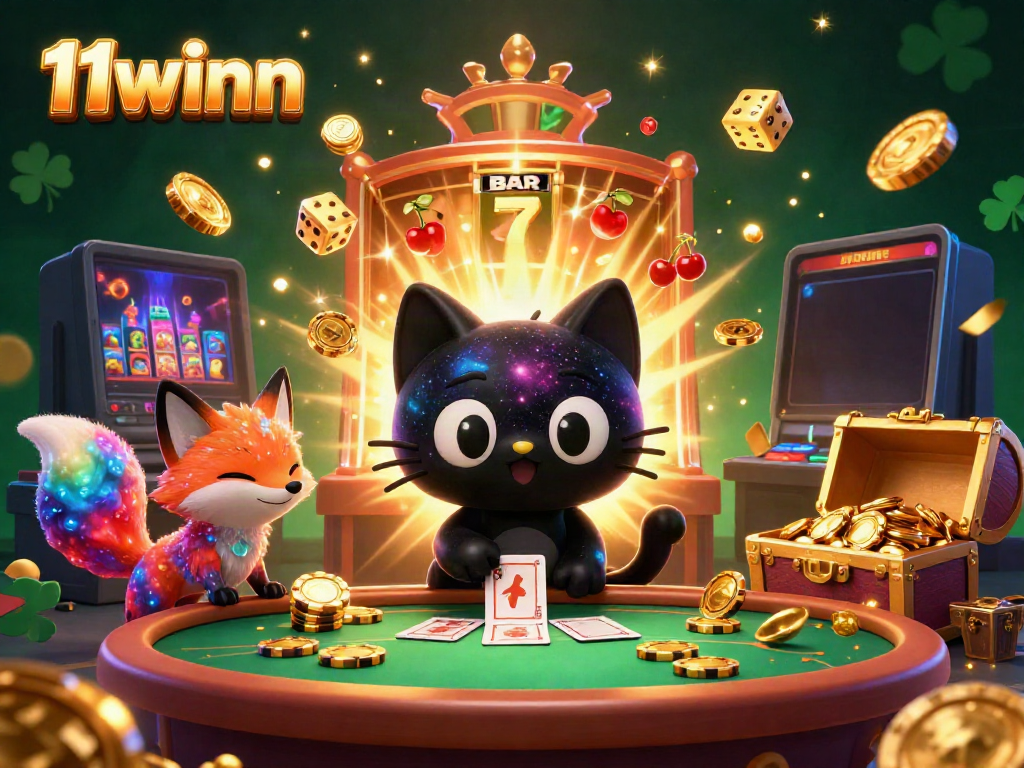 Experience the excitement of 11winn with a cosmic casino theme, featuring vibrant characters and dynamic game elements.