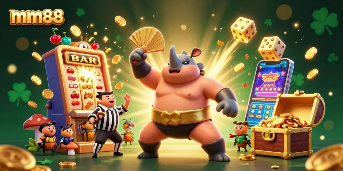 Experience thrilling moments at mm88 with a colorful casino scene filled with excitement and winning opportunities.